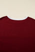 Daisy Applique Round Neck Long Sleeve Top